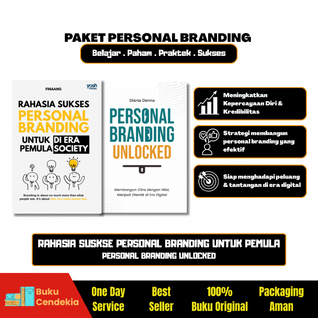 Yash Media - Paket 2 Buku Personal Branding (Rahasia Sukses Personal Branding Untuk Pemula + Persona