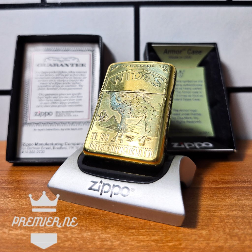 ZIPPO WIDES CAMEL TURKISH ORIGINAL PING SOUND WITH SEAL ORANGE AUTHENTIC