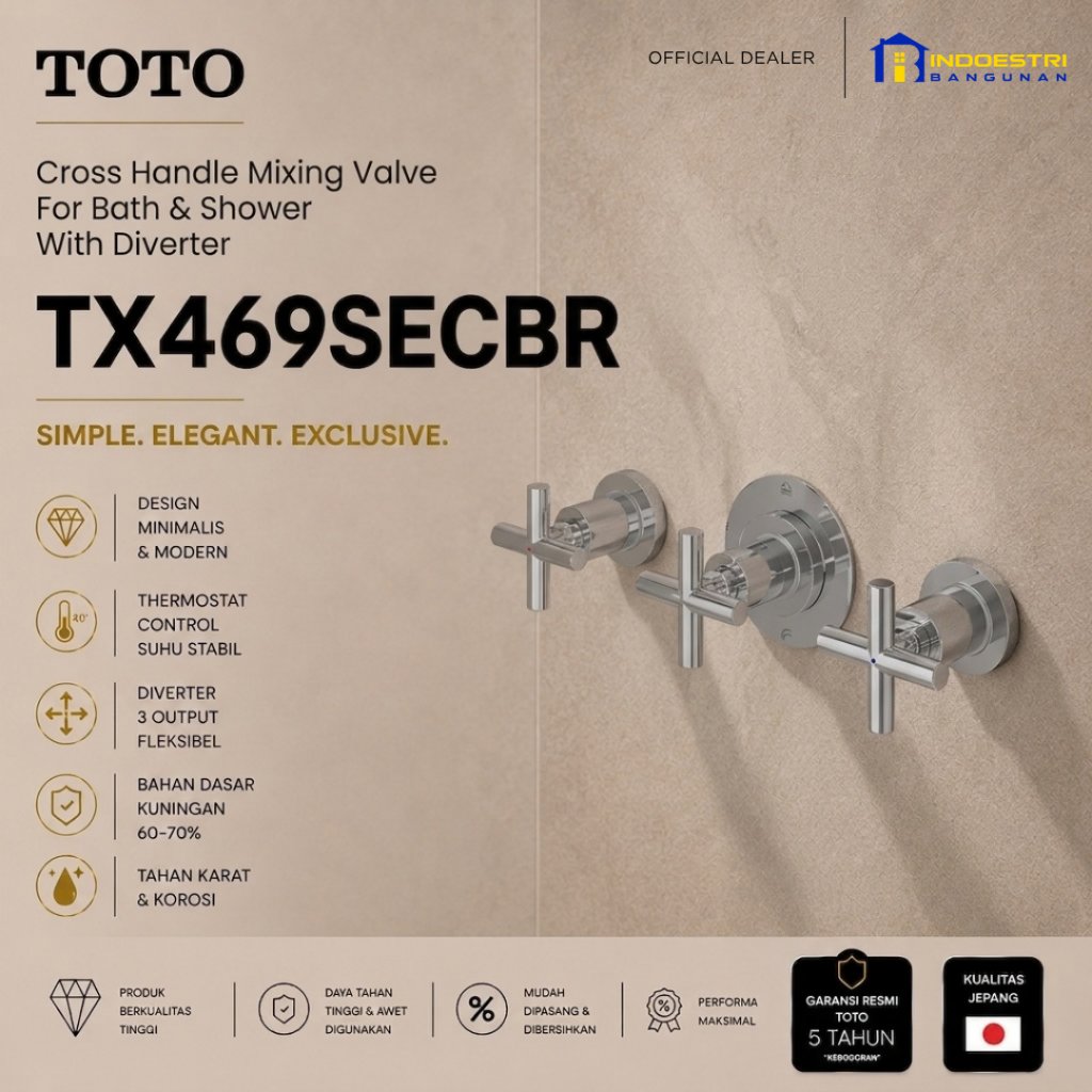 Kran Tanam Mixer with Diverter TOTO TX469SECBR / Mixing Valve with Diverter TOTO