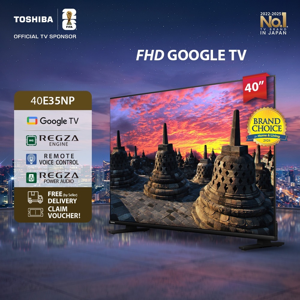 [KHUSUS SPAYLATER] [KHUSUS ONLINE] Toshiba TV 40" FHD Google TV - Regza Engine PQ Technology Dolby A