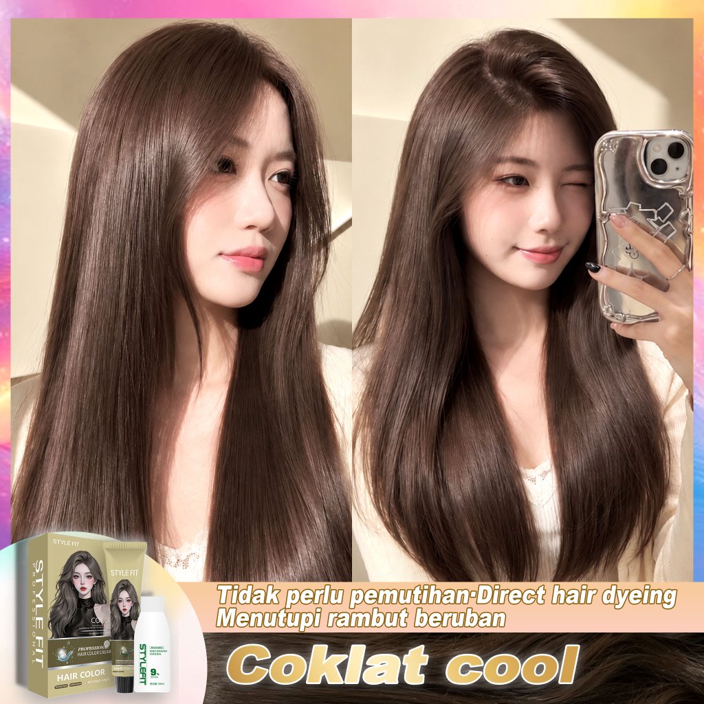 Warna Cokelat Dingin Pewarna Rambut Murah Cat Rambut Krim Semir Rambut Alami Hair Colour Tidak Perlu