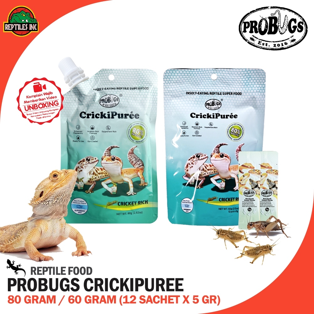 Probugs Makanan Hewan Reptil Leopard Gecko Crested Gargoyle AFT Day Gecko