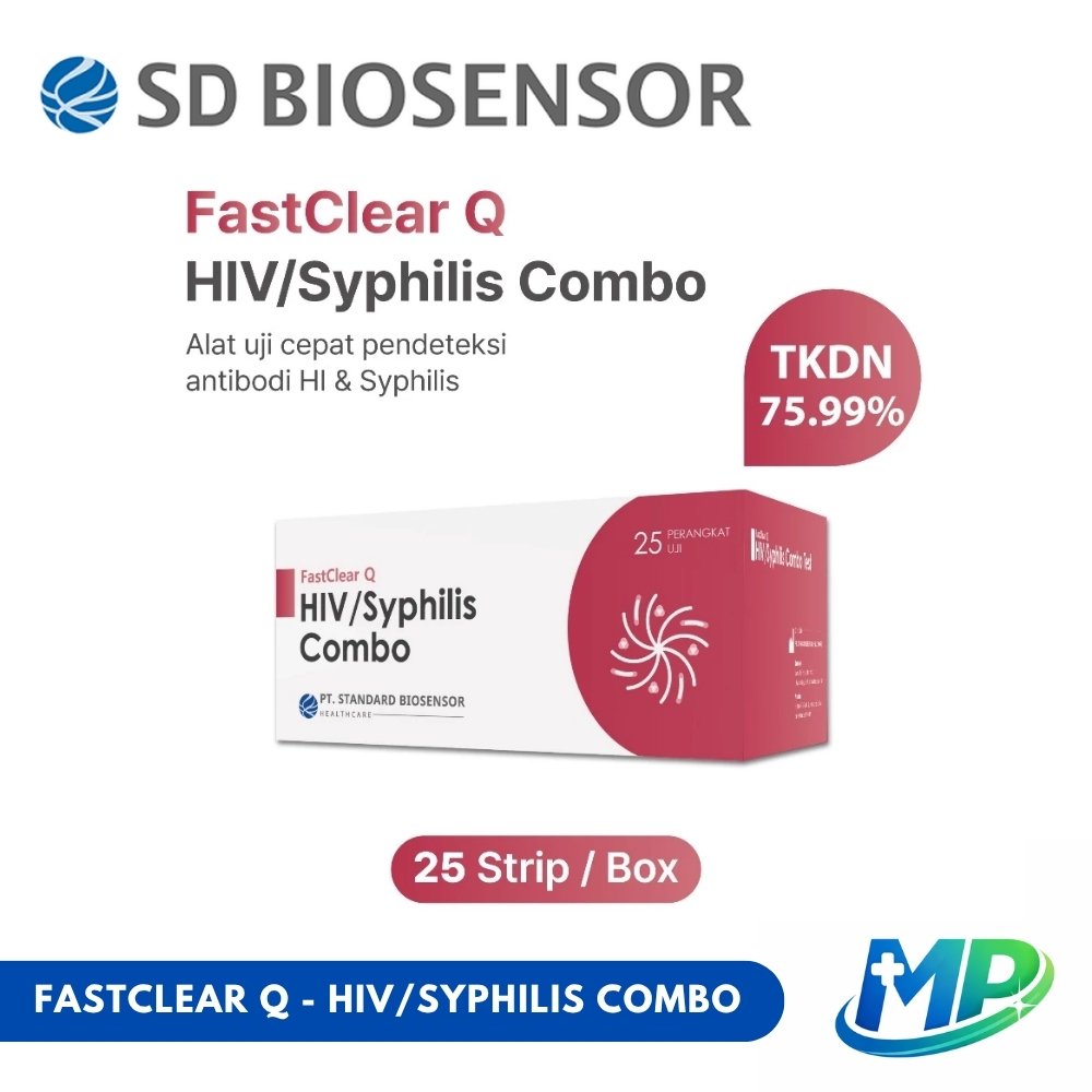 SD BIOSENSOR FASTCLEAR Q HIV/SYPHILLIS COMBO RAPID TEST KIT 1Pcs