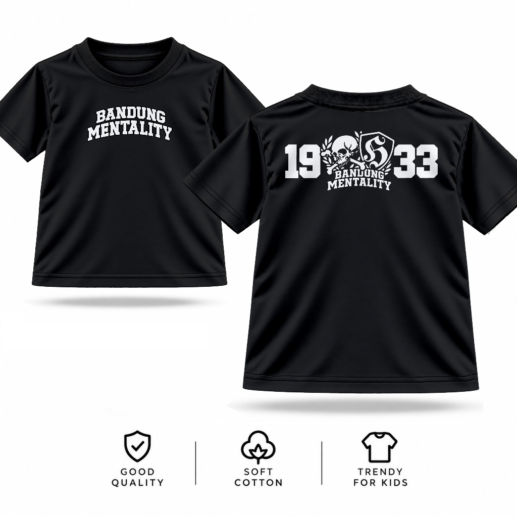 Kaos Anak Bandung Mentality 1933 Tshirt Bandung Mentality Anak Unisex