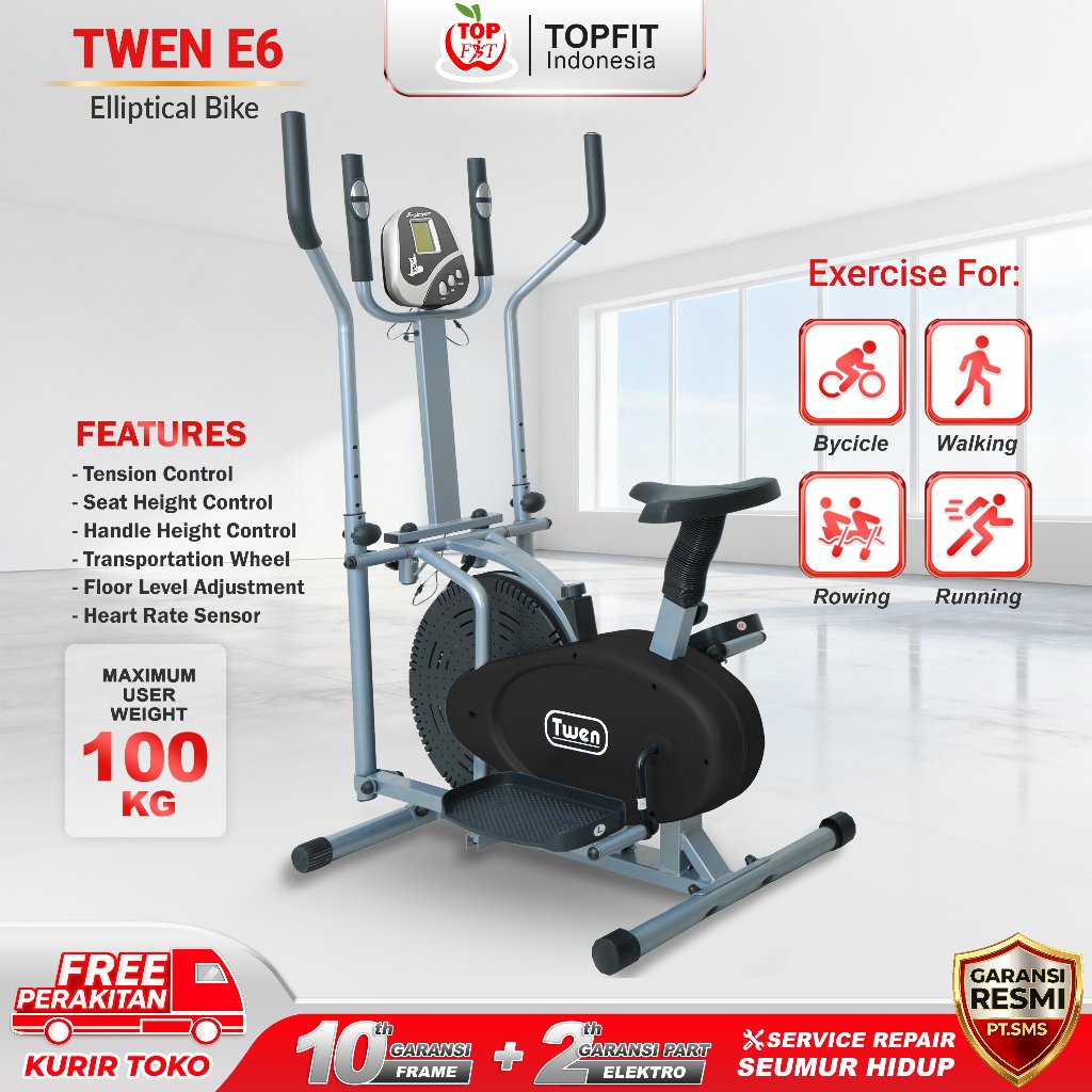 Free Perakitan Khusus Daerah Tertentu TWEN FB7 E6 E4n XB3 Sepeda Statis Alat Fitness Orbitrack