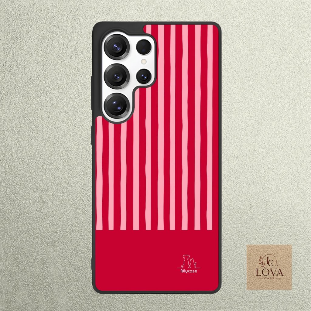 Case Samsung S26 S25 S24 S23 S22 S21 S20 S9 S8 Ultra Plus FE Edge Softcase Red Striped Case
