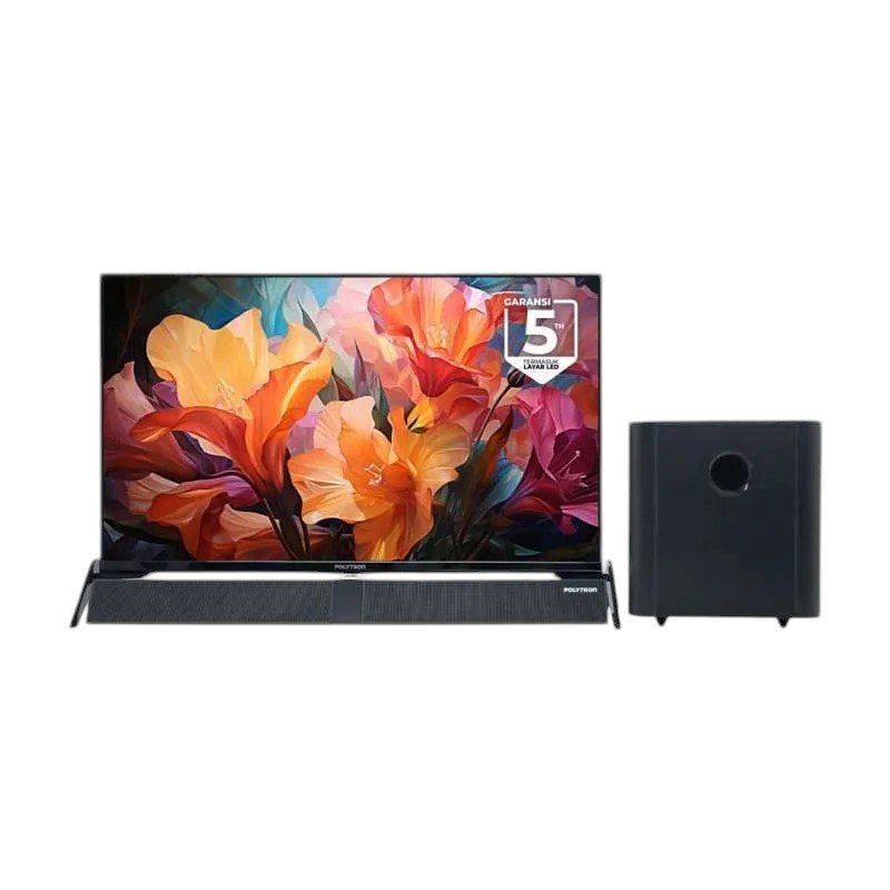 LED ANDROID TV POLYTRON 43 INCH PLD 43BG9058 SOUNDBAR + SUBWOOFER