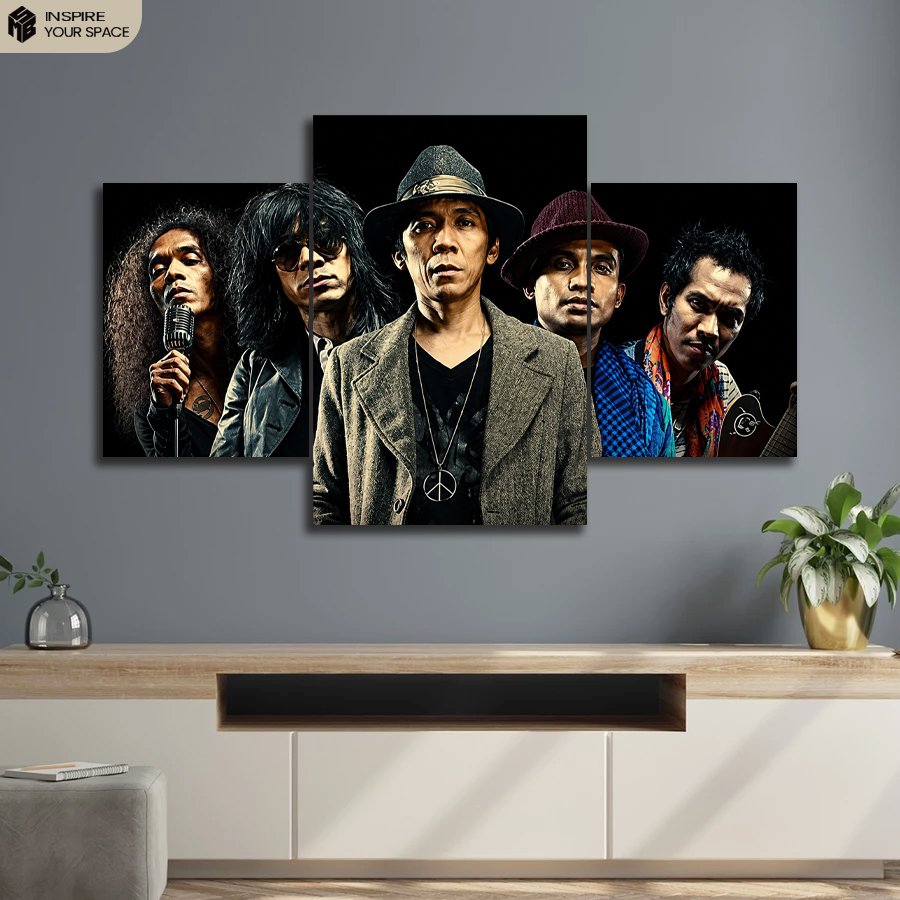 Hiasan Dinding Kayu 1 set Poster Band SLANK Bingkai MDF - Wall Decor