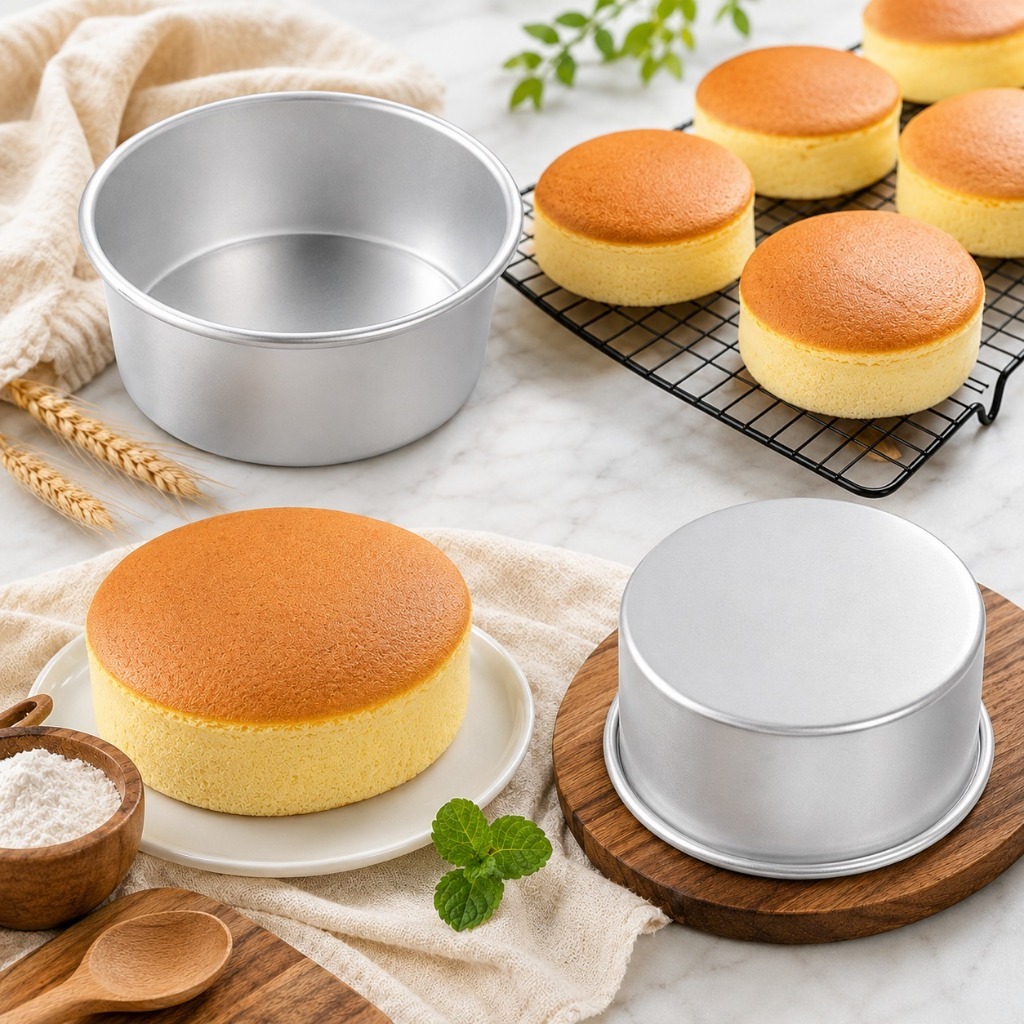 Loyang Press Bulat Tanpa Sambungan Loyang Cheese Cake Ogura Loyang Bento Cake