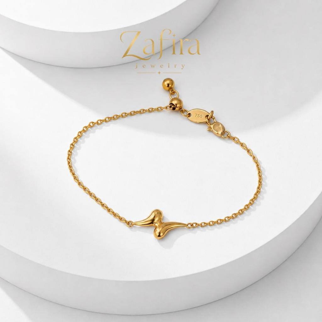 ZAFIRA - Oela Gelang Tangan Serut Titanium Anti Karat Korean Style | Perhiasan Aksesoris Wanita Simp