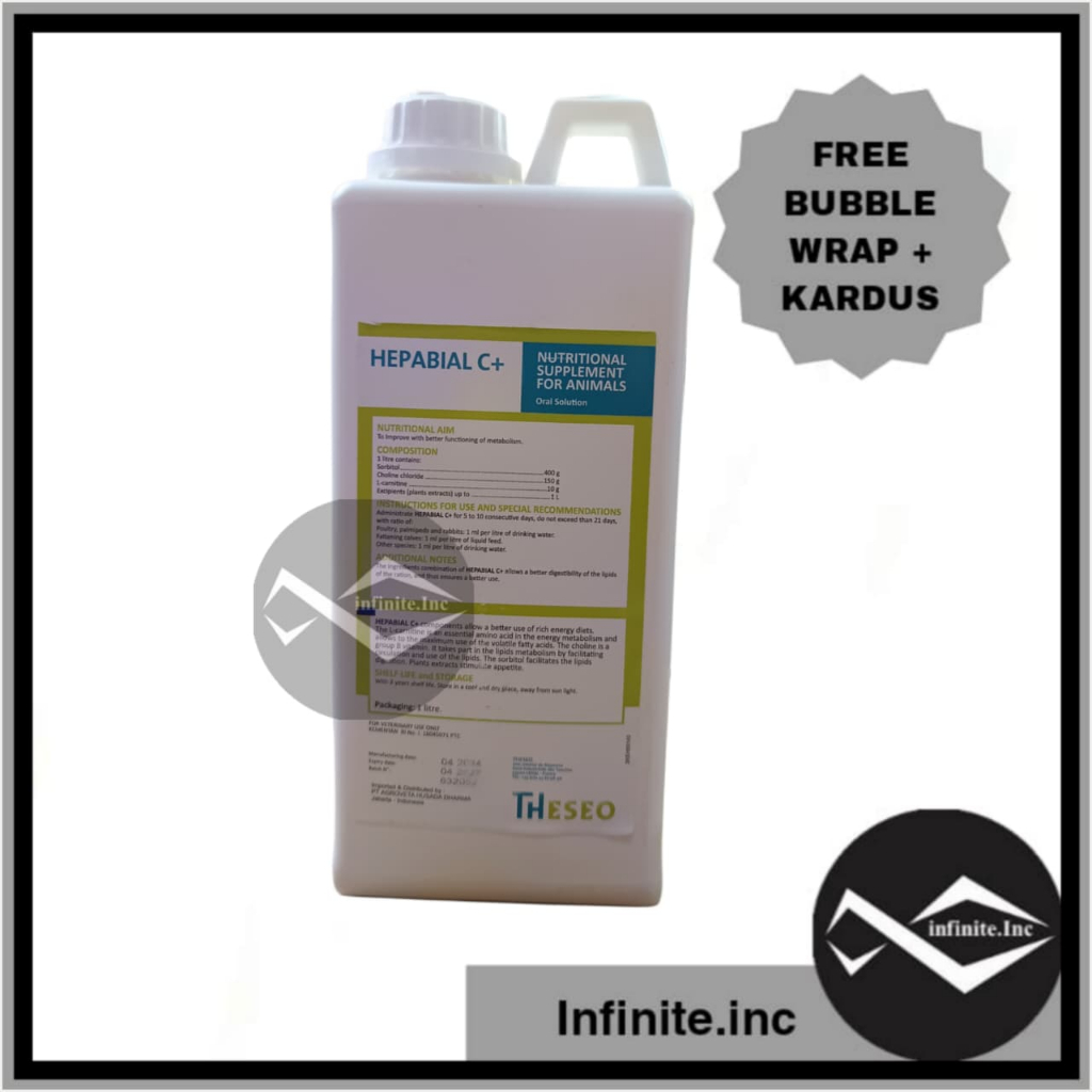 Hepabial c+ 1 LITER (CARNITINE SORBITOL) PERBAIKI FUNGSI HATI TERNAK MIRIP HEPARENOL