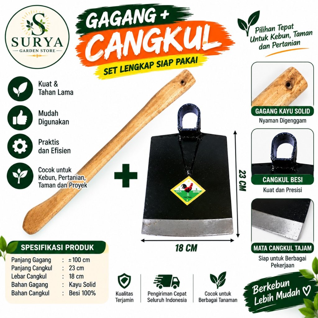 cangkul cap ayam jago asli cangkul original cap ayam jago