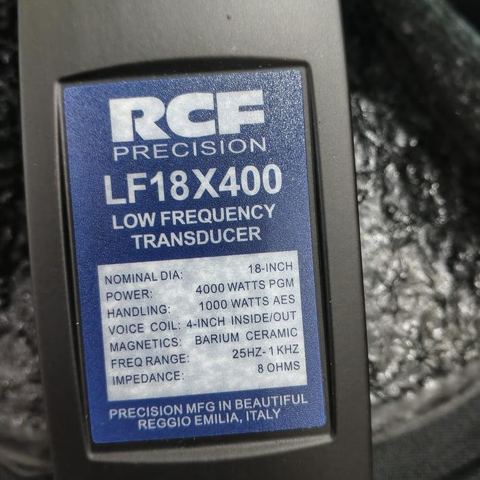 Speaker Component RCF LF18X400 / lf18x400 / LF 18X400 Woofer 18 inch