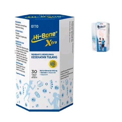 Hi-bone 600 / hi-bone extra 600 hi bone untuk kesehatan tulang isi 30 kaplet