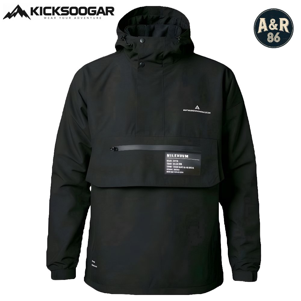 KICKSOOGAR Jaket Anorak Pria Waterproof Anti Angin Cagoule Hoodie Premium