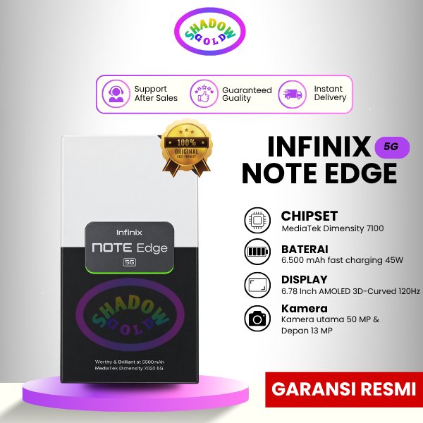 NEW Infinix Note Edge 5G 8/128GB RAM 8GB Internal 128GB ORIGINAL Garansi Resmi