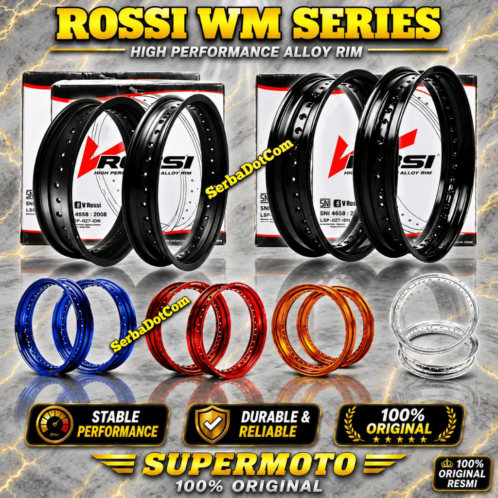 VELG ROSSI Rossy SUPERMOTO SUPERMOTTO WM 250 300 350 SET R17 R RING 17 36H WR KLX CRF TIGER CBR CB G