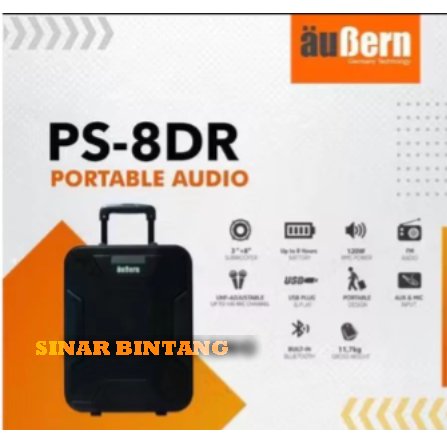 Speaker aktif portable Aubern PS8DR 8 inch speaker aubern PS 8DR / PS-8DR