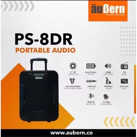 Speaker aktif portable Aubern PS8DR 8 inch speaker aubern PS 8DR / PS-8DR