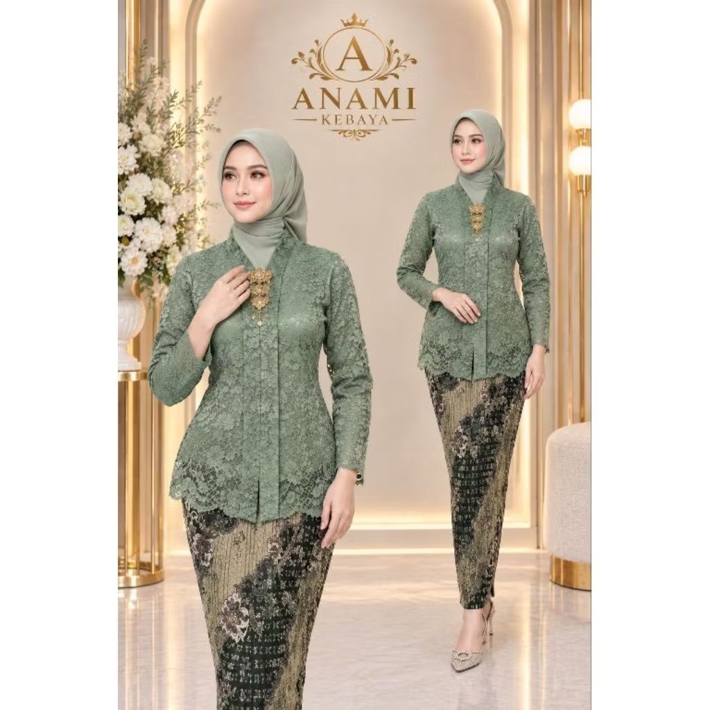 Anami - Kebaya wisuda modern Kartini pendek ( model terlaris ) / kebaya hijab / kebaya pesta
