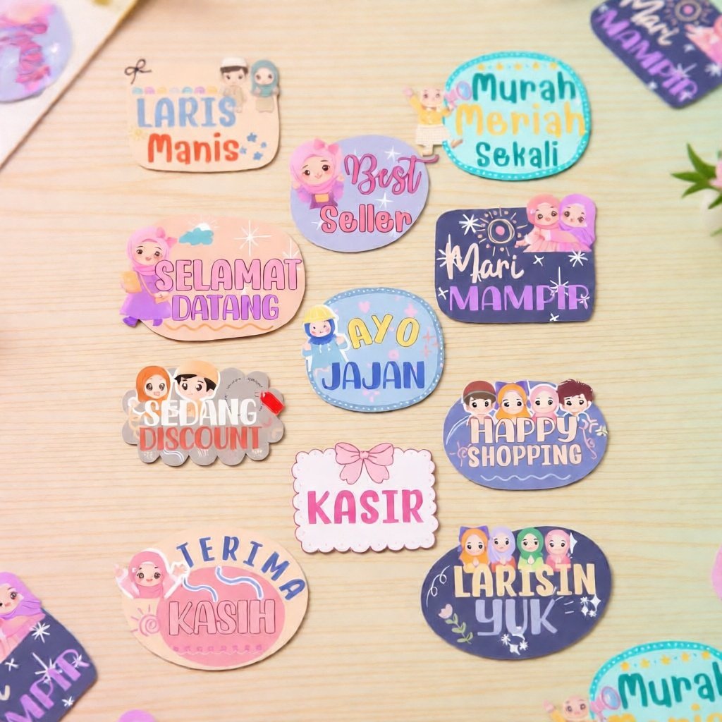 MARKET DAY PHOTOBOOTH PROPS - TEBAL - WATERPROOF