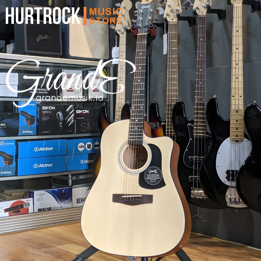 Grande DCE 100 NA Akustik Elektrik Gitar Cutaway Original