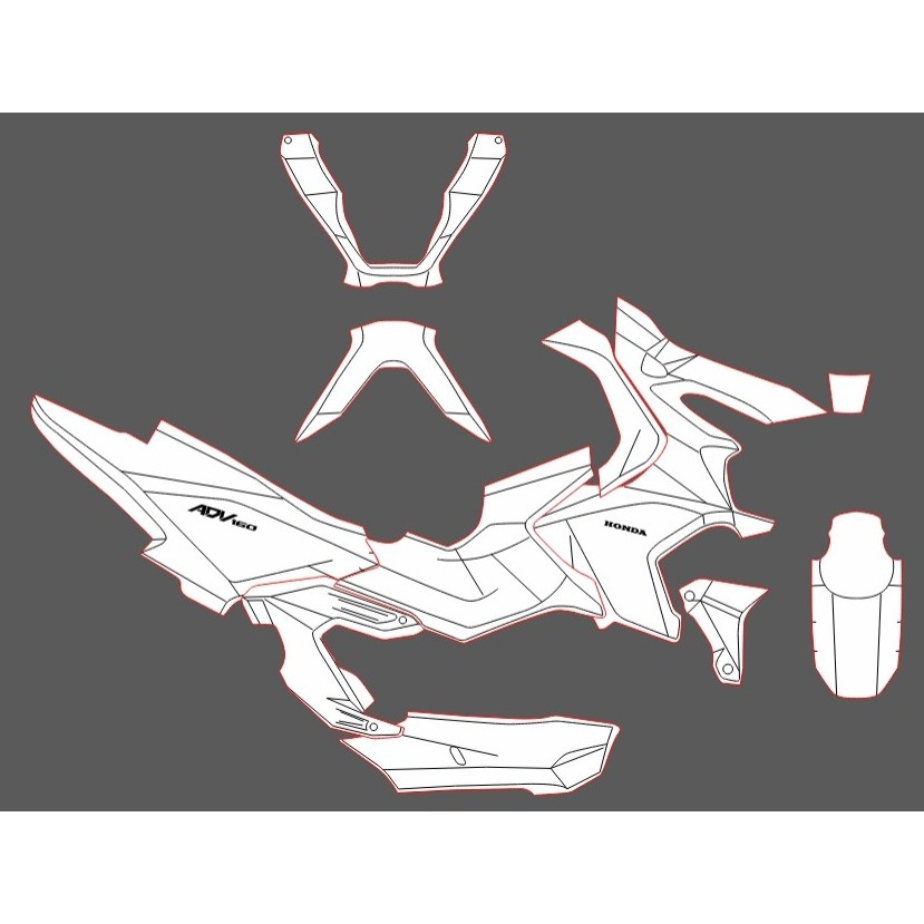 POLA DECAL HONDA ADV 160 // POLA DECAL MOTOR HONDA // DECAL ADV 160