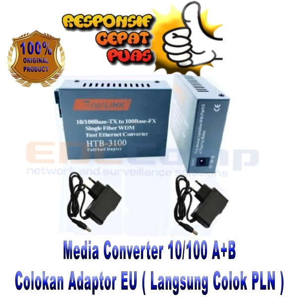 HTB-3100 AB HTB3100AB HTB 3100AB Singlemode Media Converter 10/100
