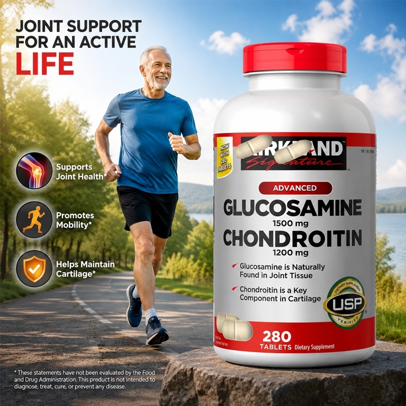 Kirk-Iand Glucosamine 1500mg + Chondroitin 1200mg 280 Tablets