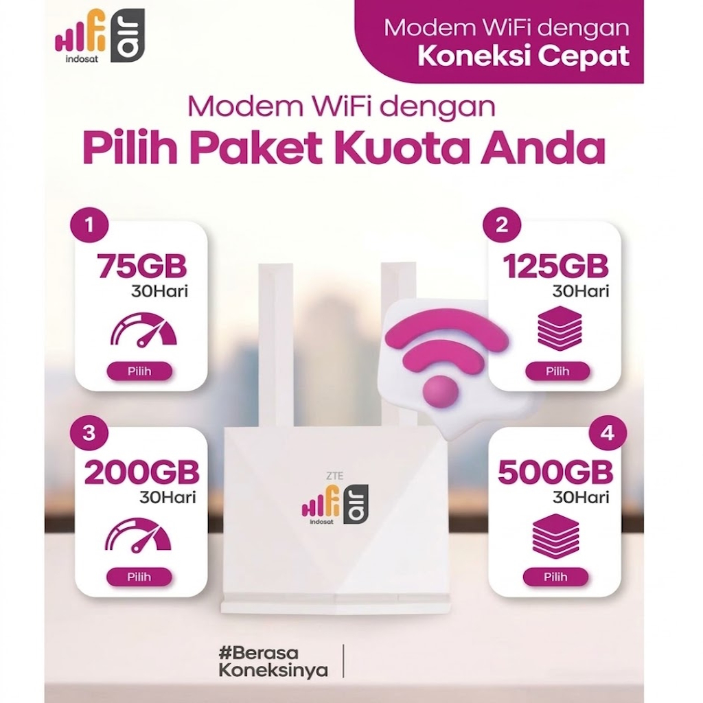 Paket Data Tri Kuota Internet 3 Inject Modem HifiAir