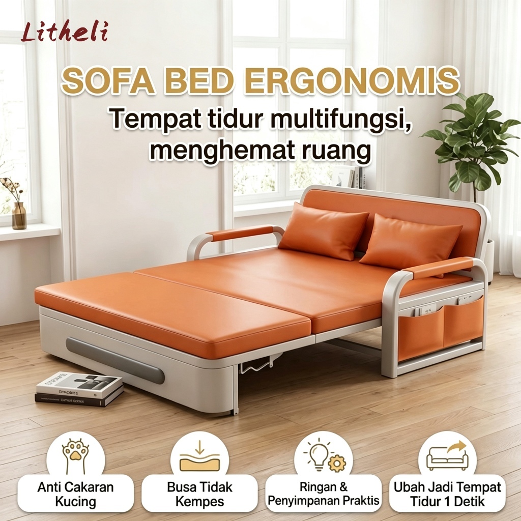 Litheli Sofa ruang tamu Sofa bed Sofa minimalis ruang tamu kecil Sofa kecil untuk kamar sofabed