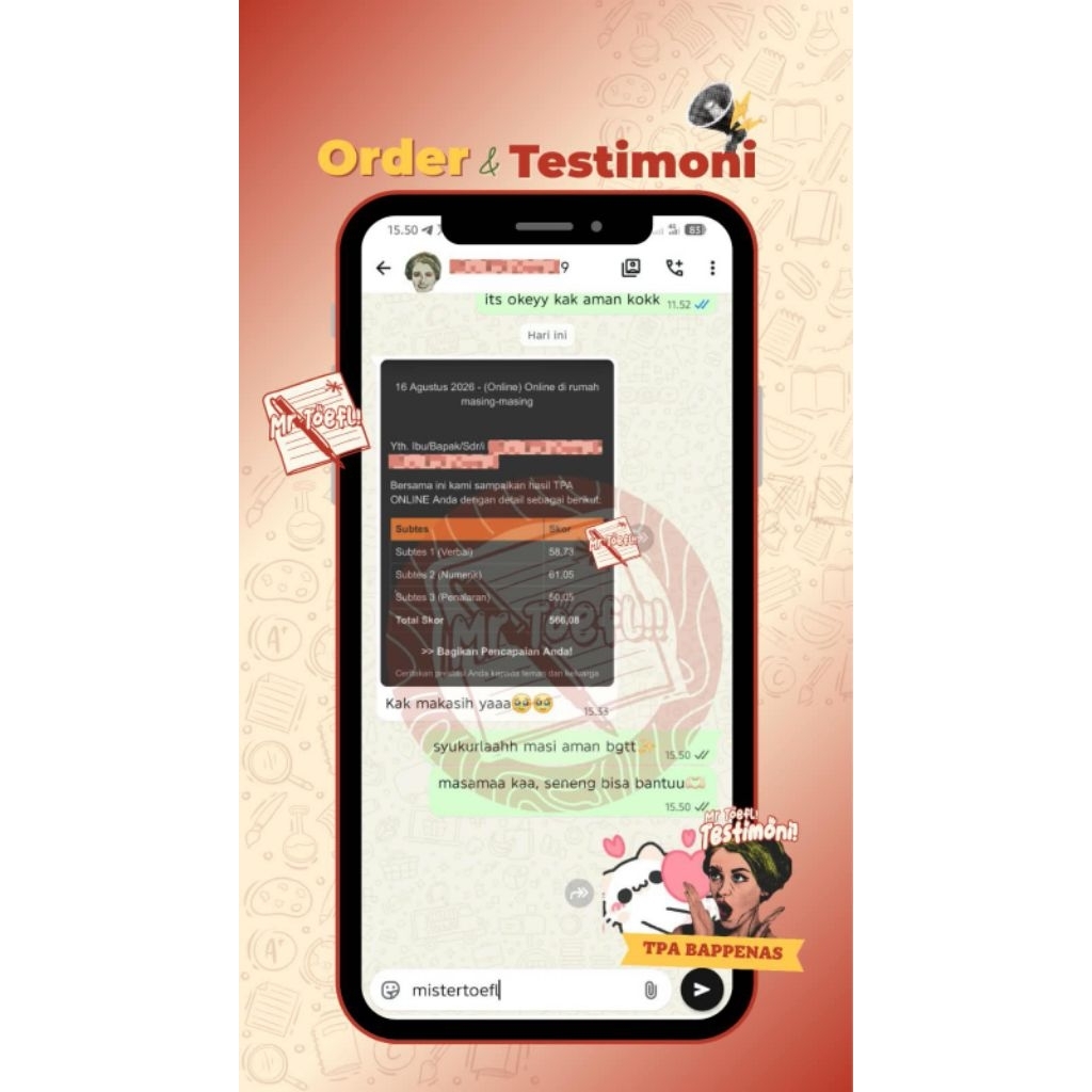 Joki TPA Bappenas & TOEFL ITP
