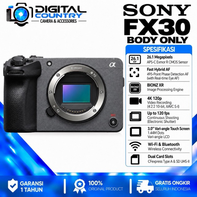 SONY FX30 CINEMA LINE CAMERA BODY ONLY / SONY FX30 BODY ONLY / SONY FX30