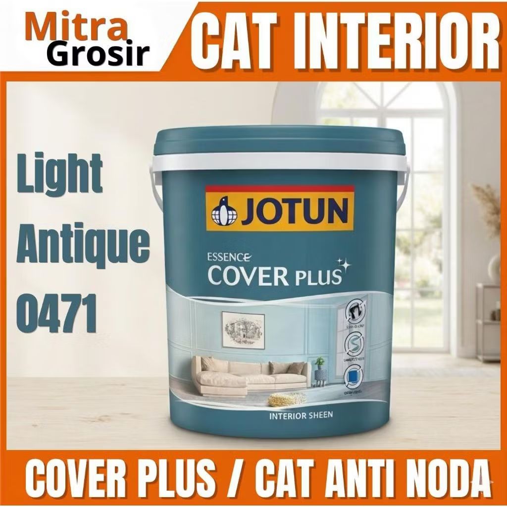 CAT TEMBOK JOTUN 25 KG | JOTUN COVER PLUS ANTI NODA LIGHT ANTIQUE 25KG / 18 LITER (BISA REGUEST WARN
