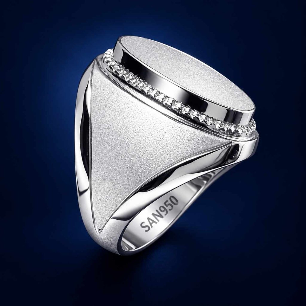 SAN950 Cincin Emban Ikat Batu Perak 950/925 - Ring Kosongan Custom Handmade Premium