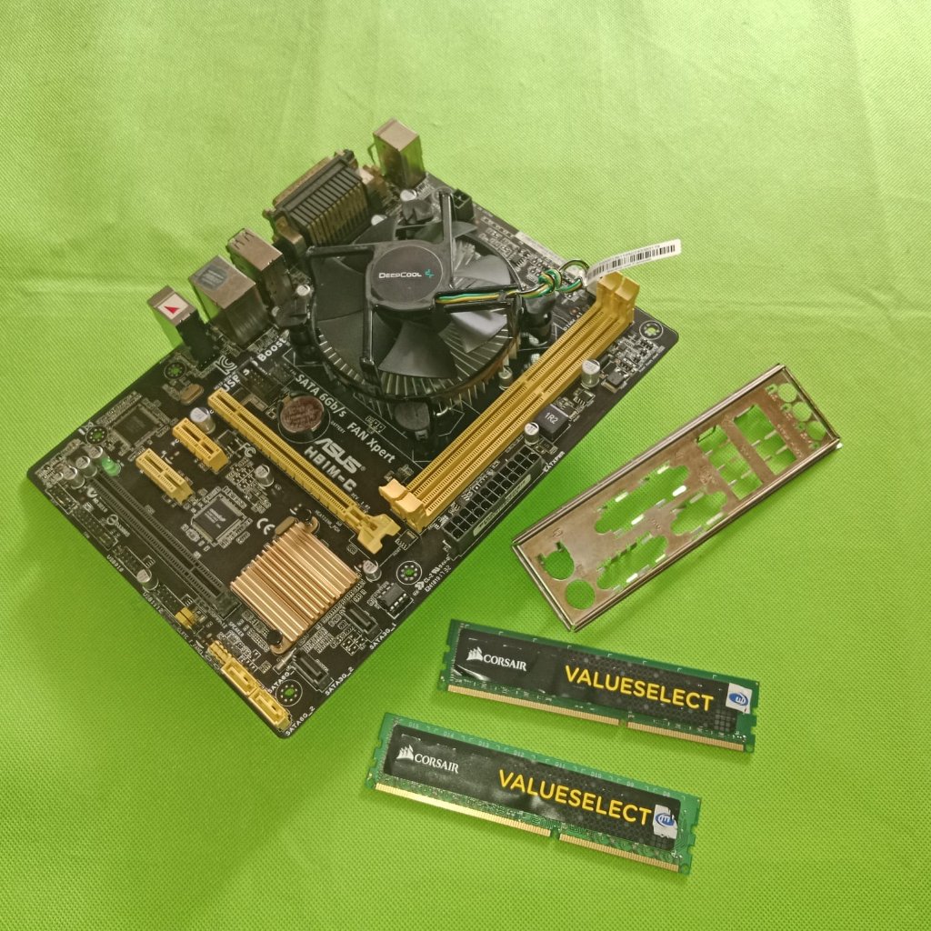 Sepaket Mainboard Mobo Motherboard ASUS H81M-C