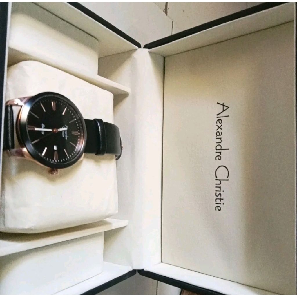 Alexandre Christie Jam Tangan Couple Kulit Original