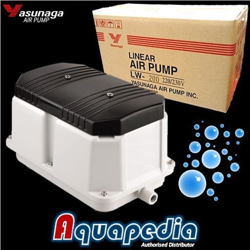 Yasunaga LW-200 Pompa Udara High Performance Pump Aquarium/Kolam/Limbah Yasunaga LW200 Aquapedia Sho