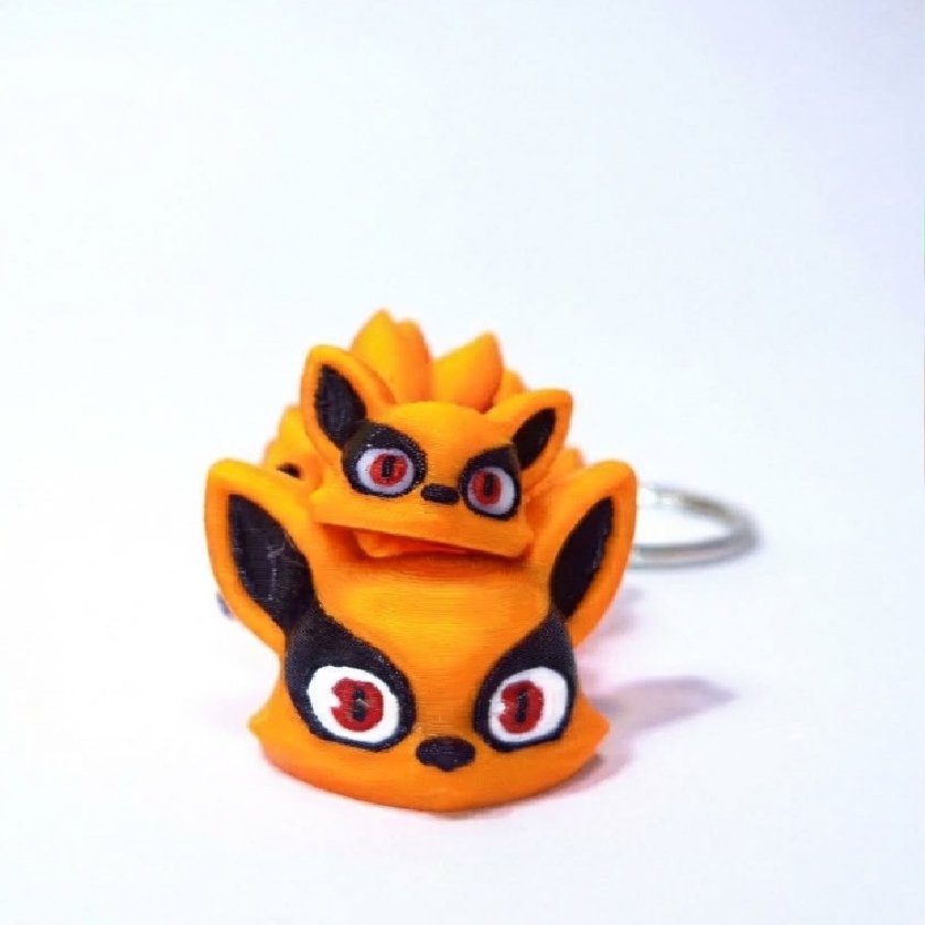 Ganci keychain gantungan kunci tas 3D print Naruto Kurama Kyubi Ekor Sembilan aksesoris sepeda motor