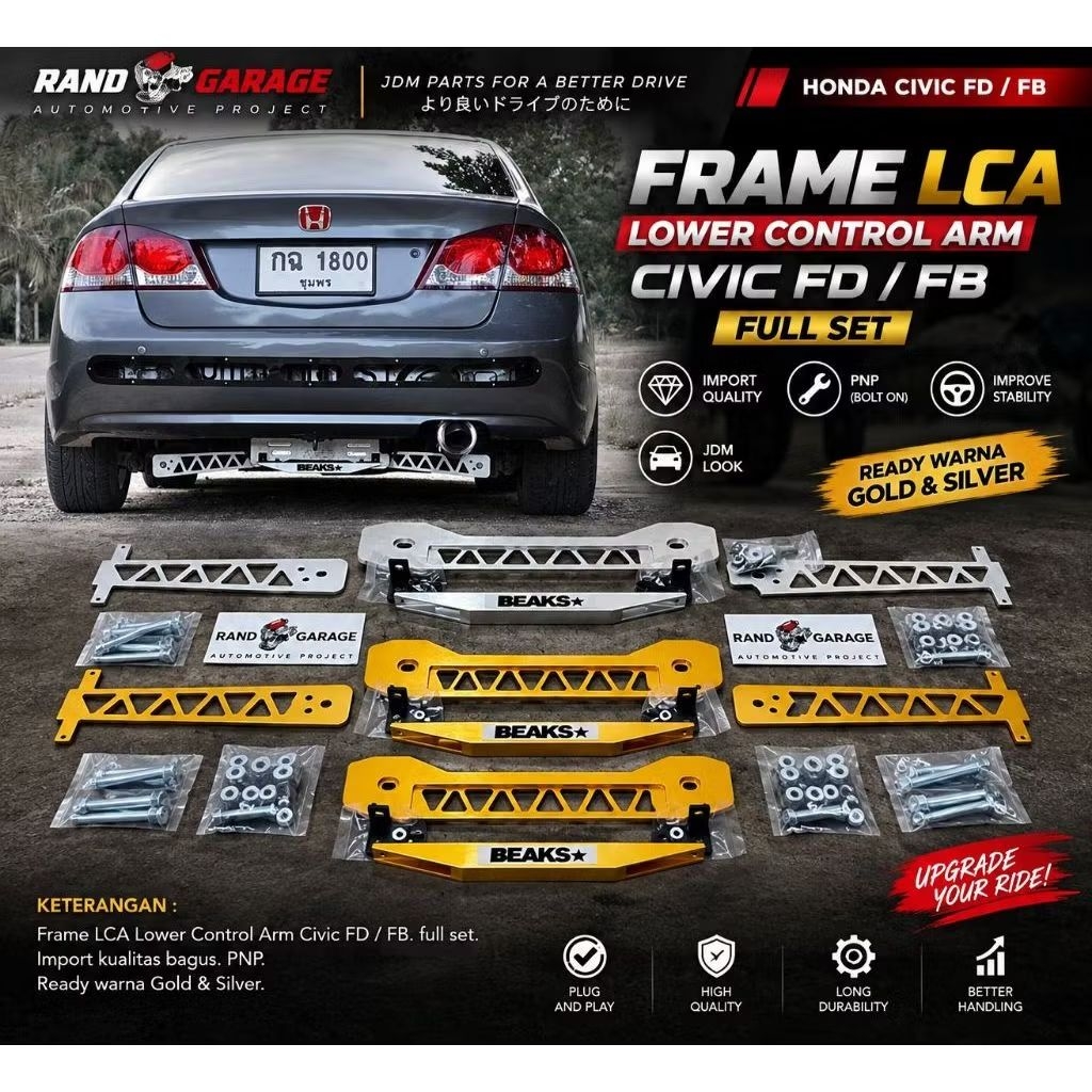 LCA frame Lower Control Arm Civic FD/FB full set.