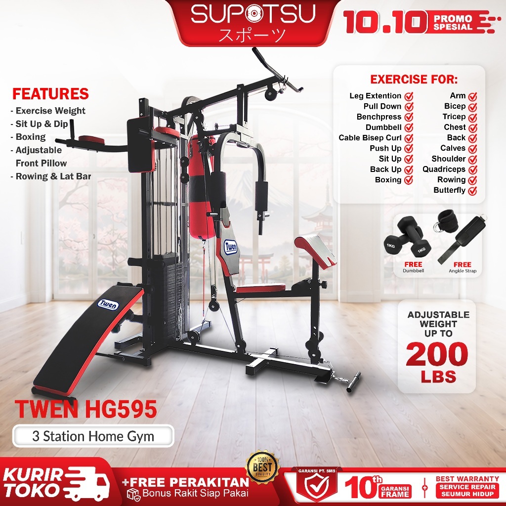 TWEN Home Gym HG595 Twen Homegym 3 Sisi