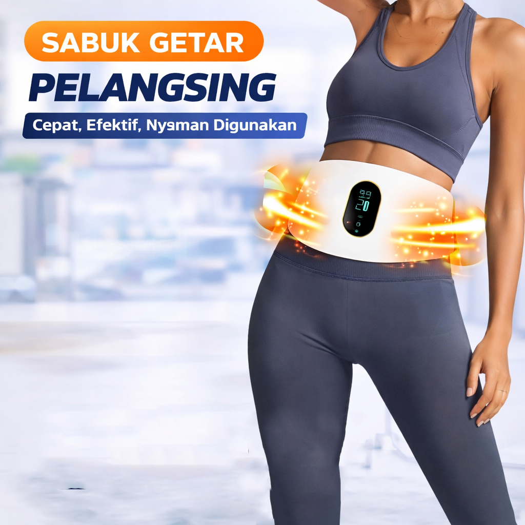 Sabuk Getar Pelangsing Pinggang dengan Layar Digital untuk Wanita