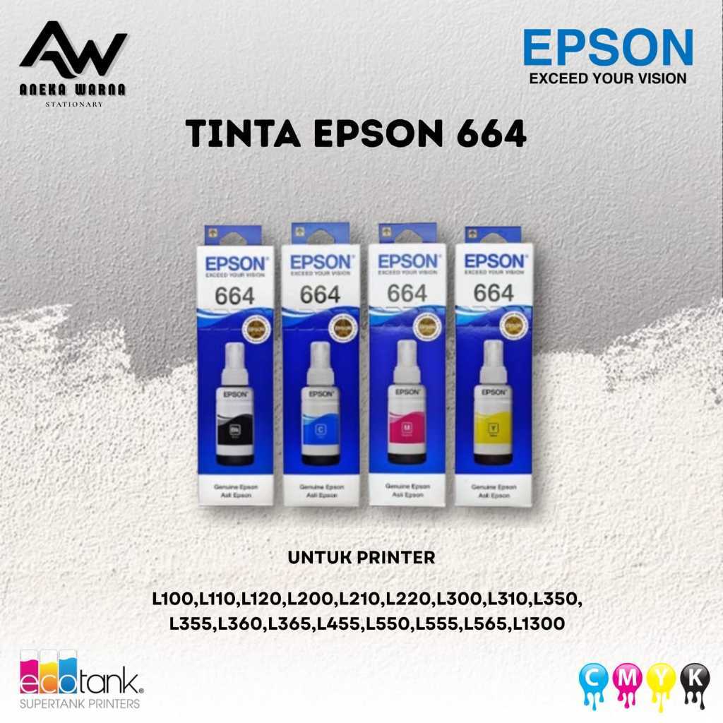 TINTA PRINTER EPSON 664 VARIAN ORIGINAL FOR PRINTER L100/L110/L120