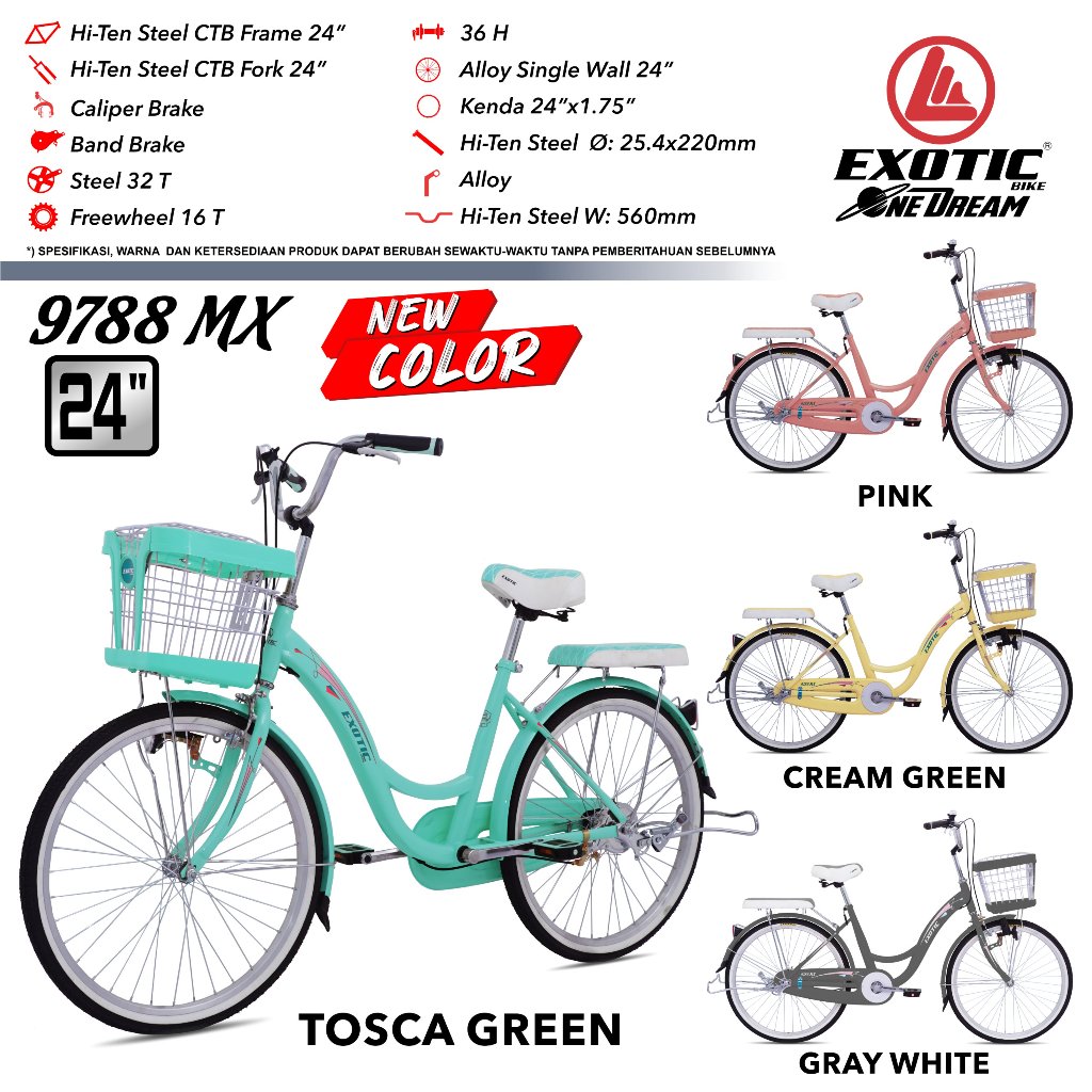 Sepeda mini 20 inch 24 inch 26 inch exotic 9788 mx