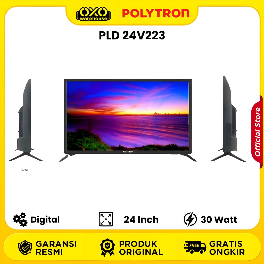 Polytron TV LED Semi Tabung Digital 24 inch PLD 24V223