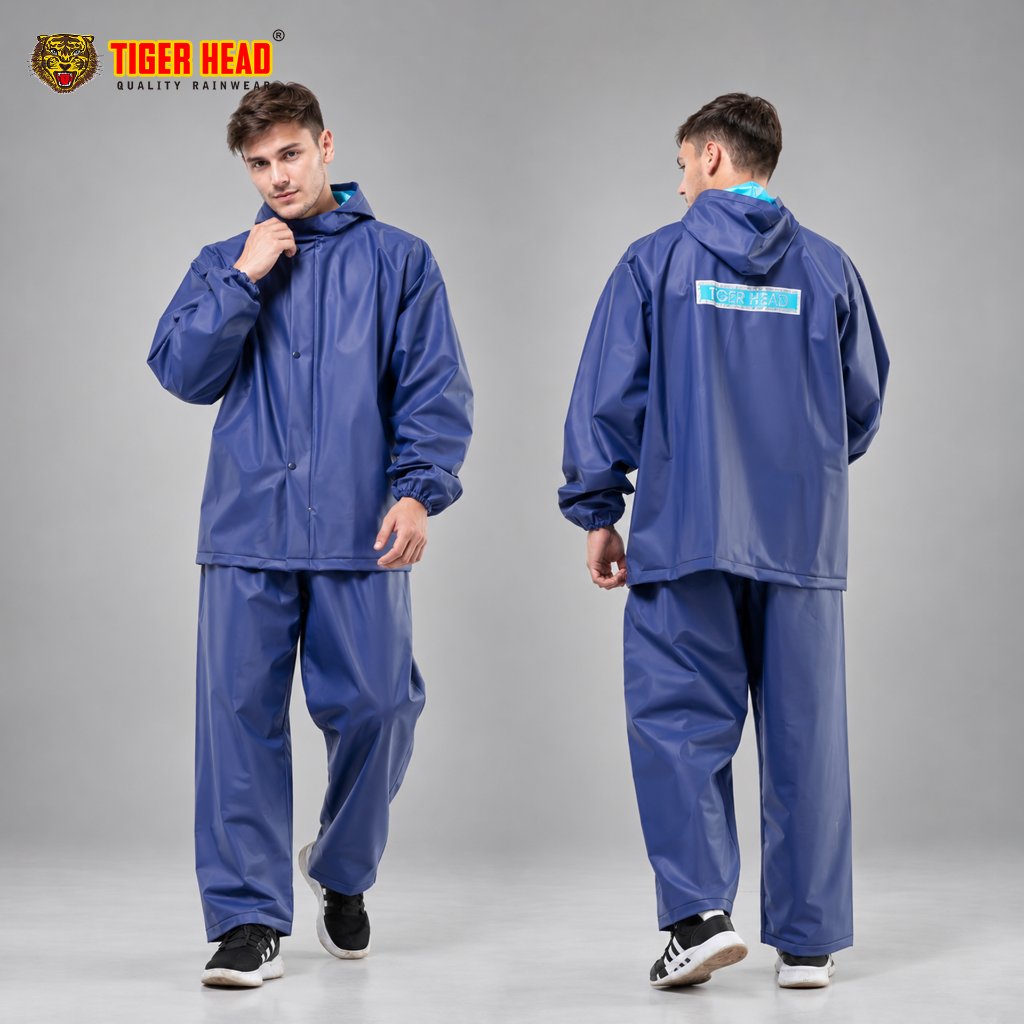TIGER HEAD Jas Hujan Setelan Pria Twist - 68298
