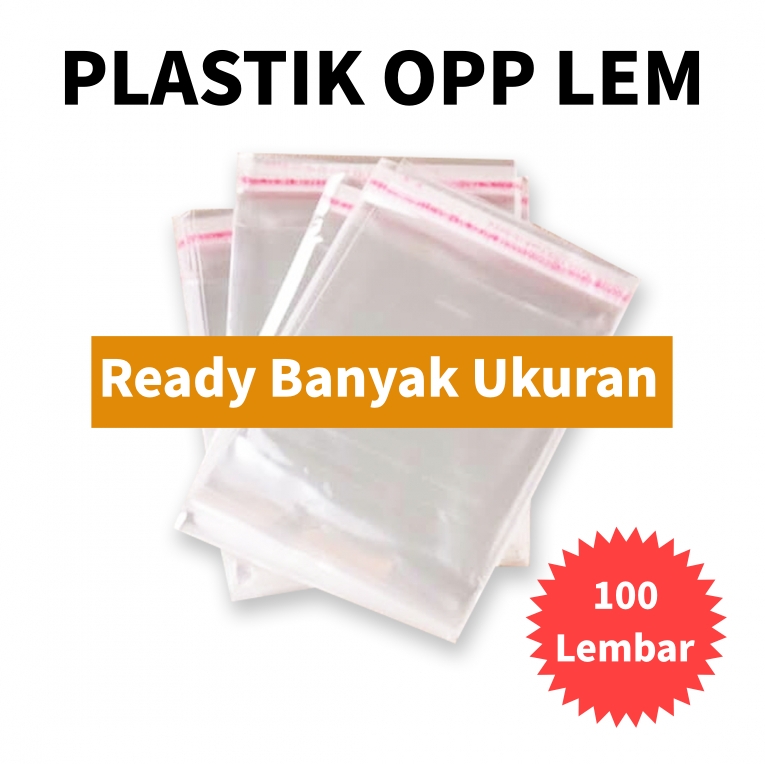 aiGooTan - PAKET HEMAT 10 PACK MULAI 30 RIBU - PLASTIK OPP LEM (100 PCS) - Kemasan Undangan Bakery A
