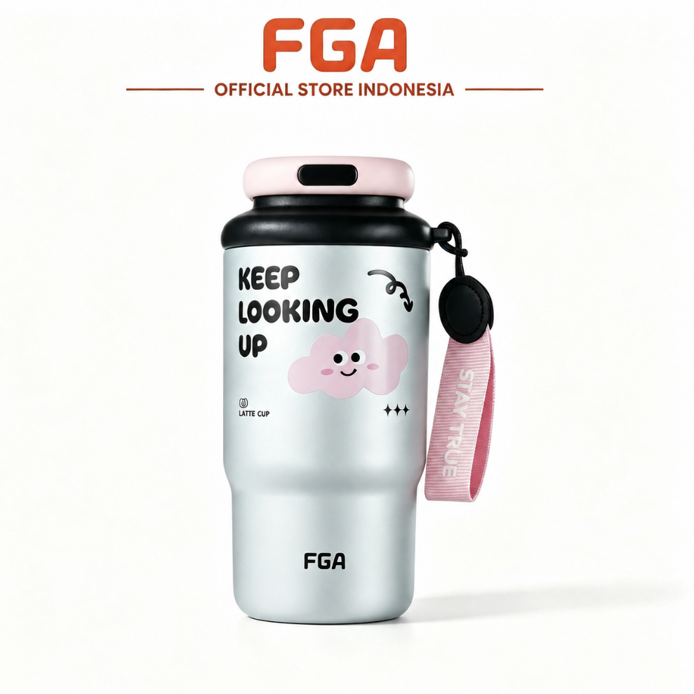 FGA Latte tumbler minum premium 460ml FGAS2606-460 tahan dingin 24 jam botol stainless 316L portable