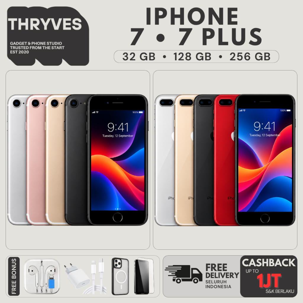 iPhone 7 • 7 Plus 32GB 128GB 256GB Original Garansi Resmi All Operator
