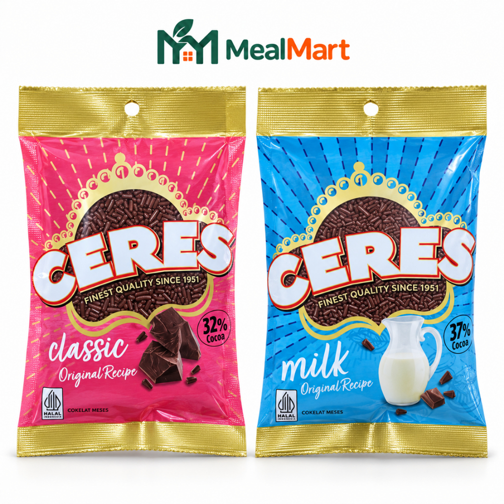 Ceres Classic Meses dan Ceres Milk Cokelat Meses 200 g